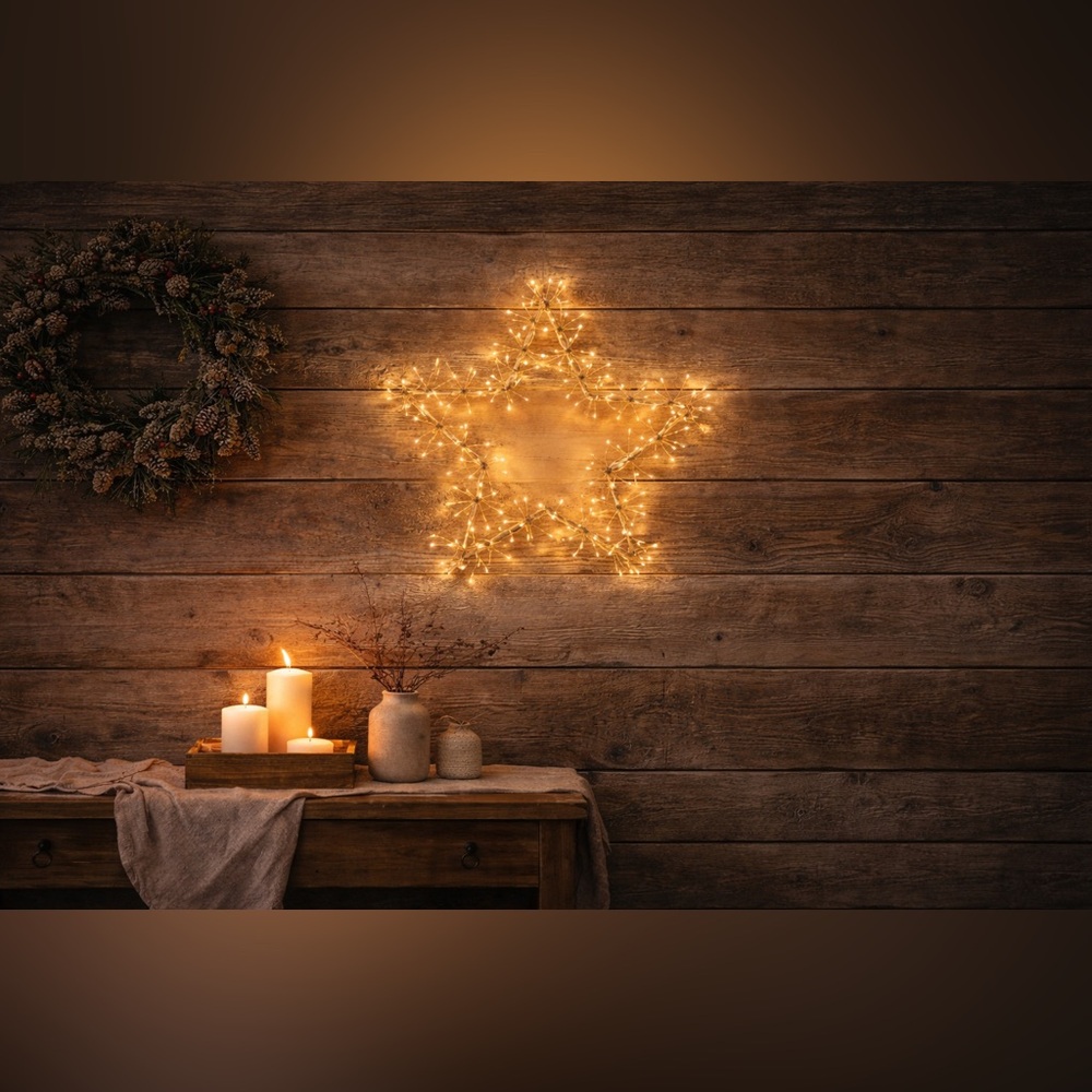 Lightshare 24” Star Cluster LED Lights 240 Warm White Holiday Decor‎